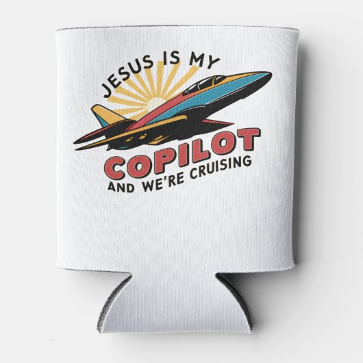 Jezus is mijn copiloot en we varen grappig blikjeskoeler (Voorkant)