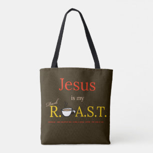 Jezus is mijn donkere R.O.A.S.T.-Canvas tas
