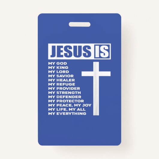 Jezus is mijn enige God Savior Badge (Voorkant)