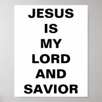 "Jezus is mijn god en redder" Poster