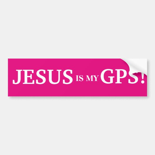 Jezus is mijn gps. bumpersticker (Voorkant)