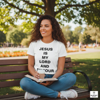 "Jezus is mijn Heer en Redder" T-shirt voor vrouwe