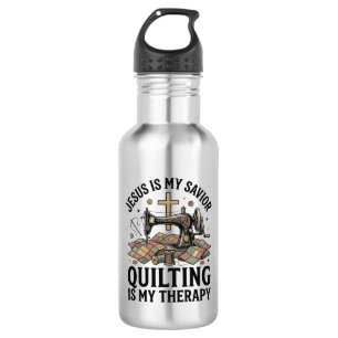 Jezus Is Mijn Heiland Quilten Is Mijn Therapie Waterfles
