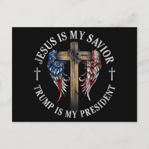 Jezus Is Mijn Heiland Trump Is Mijn President 2024 Briefkaart