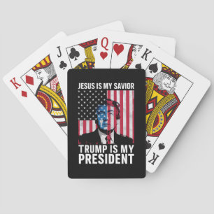 Jezus Is Mijn Heiland Trump Is Mijn President 2024 Pokerkaarten
