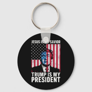 Jezus Is Mijn Heiland Trump Is Mijn President 2024 Sleutelhanger