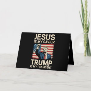 Jezus Is Mijn Heiland Trump Is Mijn President 47 V Bedankkaart