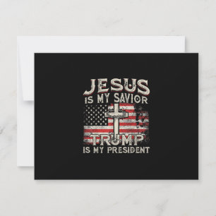 Jezus Is Mijn Heiland Trump Is Mijn President Amer RSVP Kaartje