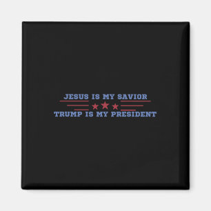Jezus Is Mijn Heiland Trump Is Mijn President Magneet