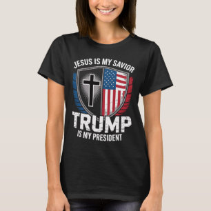 Jezus Is Mijn Heiland Trump Is Mijn President Pro- T-shirt