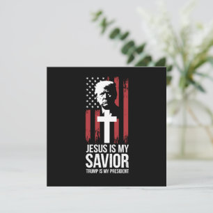 Jezus Is Mijn Heiland Trump Is Mijn President Trum Kaart