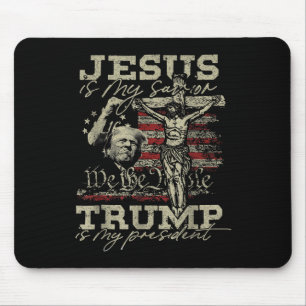 Jezus Is Mijn Heiland - Trump Is Mijn President Us Muismat