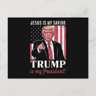 Jezus Is Mijn Heiland Trump Is Mijn President Verk Briefkaart
