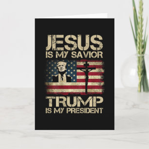 Jezus Is Mijn Heiland Trump Is Mijn President Vlag Kaart