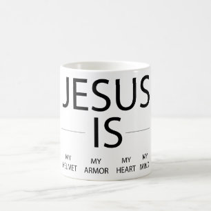 Jezus Is Mijn Helm, Mijn Harnas, Mijn Hart, Mijn G Koffiemok