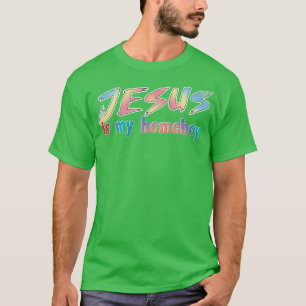 Jezus is mijn Homeboy 80s Retro 1 T-shirt