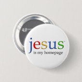 Jezus is mijn homepage ronde button 5,7 cm (Voorkant /achterkant)