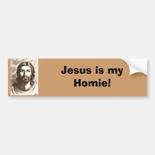 Jezus is mijn homie bumper sticker (Voorkant)