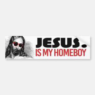 Jezus is mijn huisjongen - liberale Humor -.png Bumpersticker