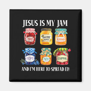 Jezus Is Mijn Jam En Ik Ben Hier Om Christelijk Bi Magneet
