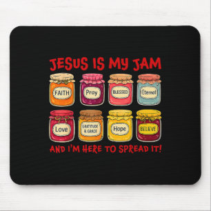 Jezus Is Mijn Jam En Ik Ben Hier Om Christelijk Bi Muismat