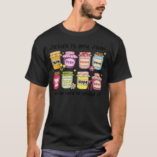 Jezus Is Mijn Jam En Ik Ben Hier Om Christelijk Te T-shirt