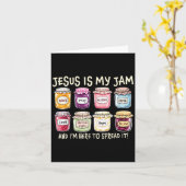 Jezus is mijn jam en ik ben hier om Christelijke b Kaart (Gele Bloem)