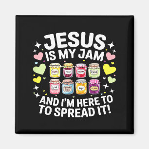 Jezus Is Mijn Jam En Ik Ben Hier Om Christelijke B Magneet