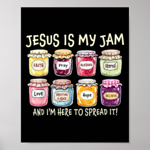 Jezus is mijn jam en ik ben hier om Christelijke b Poster