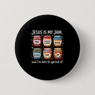 Jezus is mijn jam en ik ben hier om Christelijke b Ronde Button 5,7 Cm