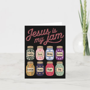 Jezus is mijn jam geloof hoop liefde bid vrede vre kaart