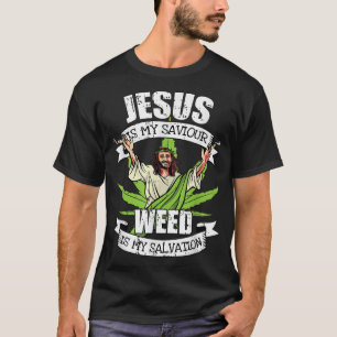 Jezus is mijn redder die onkruideniersproppen opro t-shirt