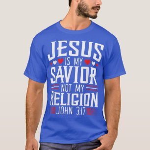 Jezus is mijn redder en niet mijn religie Christel T-shirt
