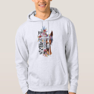 Jezus is mijn Redder Paarden zijn mijn therapie gr Hoodie