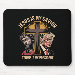 Jezus is mijn redder Trump is mijn Bijbelse Presid Muismat