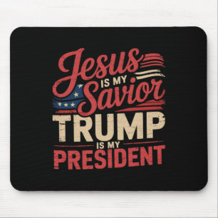 Jezus is mijn redder Trump is mijn Bijbelse Presid Muismat