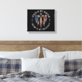 Jezus is mijn redder Trump is mijn President 2024 Canvas Afdruk (Insitu (Slaapkamer))
