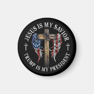 Jezus is mijn redder Trump is mijn President 2024 Magneet