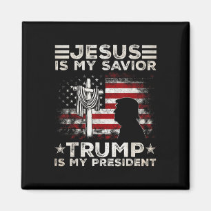 Jezus is mijn redder Trump is mijn President 2024  Magneet