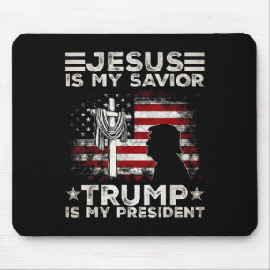Jezus is mijn redder Trump is mijn President 2024 Muismat