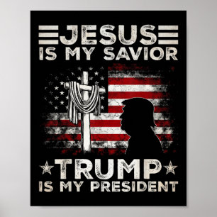 Jezus is mijn redder Trump is mijn President 2024 Poster