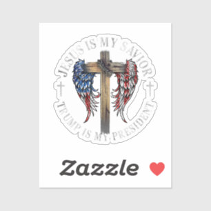 Jezus is mijn redder Trump is mijn President 2024 Sticker