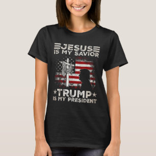 Jezus is mijn redder Trump is mijn President 2024 T-shirt