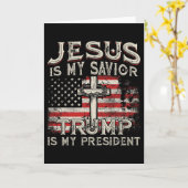 Jezus is mijn redder Trump is mijn president Ameri Kaart (Gele Bloem)