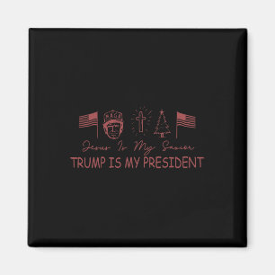 Jezus is mijn redder Trump is mijn President Magneet