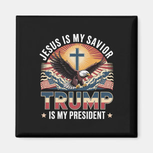 Jezus is mijn Redder Trump is mijn President Magneet