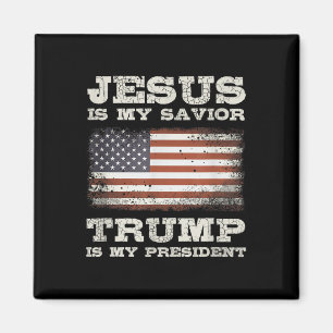 Jezus is mijn redder, Trump is mijn President Magneet