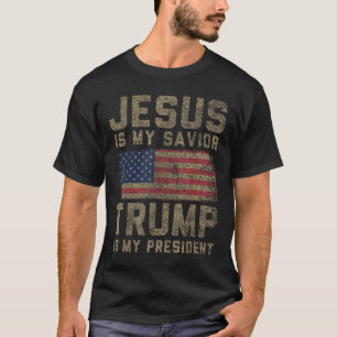 Jezus is mijn Redder Trump is mijn President T-shirt