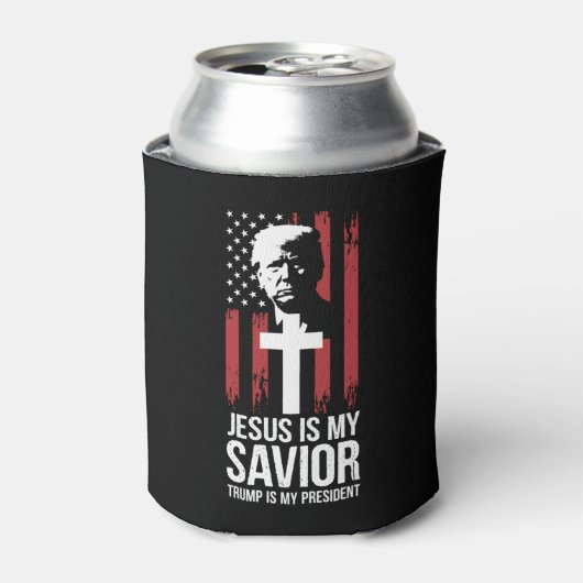 Jezus is mijn Redder Trump is mijn President Trump Blikjeskoeler (Blikje Voorkant)