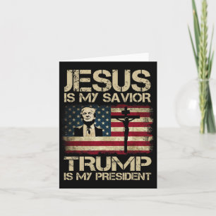 Jezus is mijn redder Trump is mijn President Trump Kaart